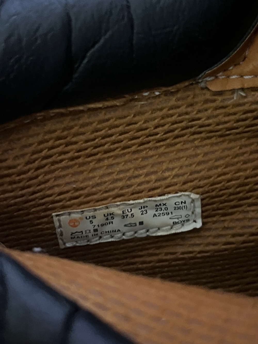 Boys Timberland Wheat Nubuck Boots with Black Collar - Picture 2 of 6